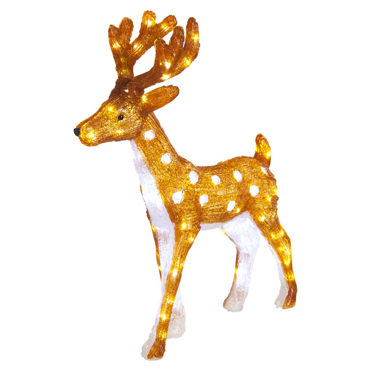 The Seasonal Aisle Acrylic Standing Reindeer Lighted Display Wayfair.ie